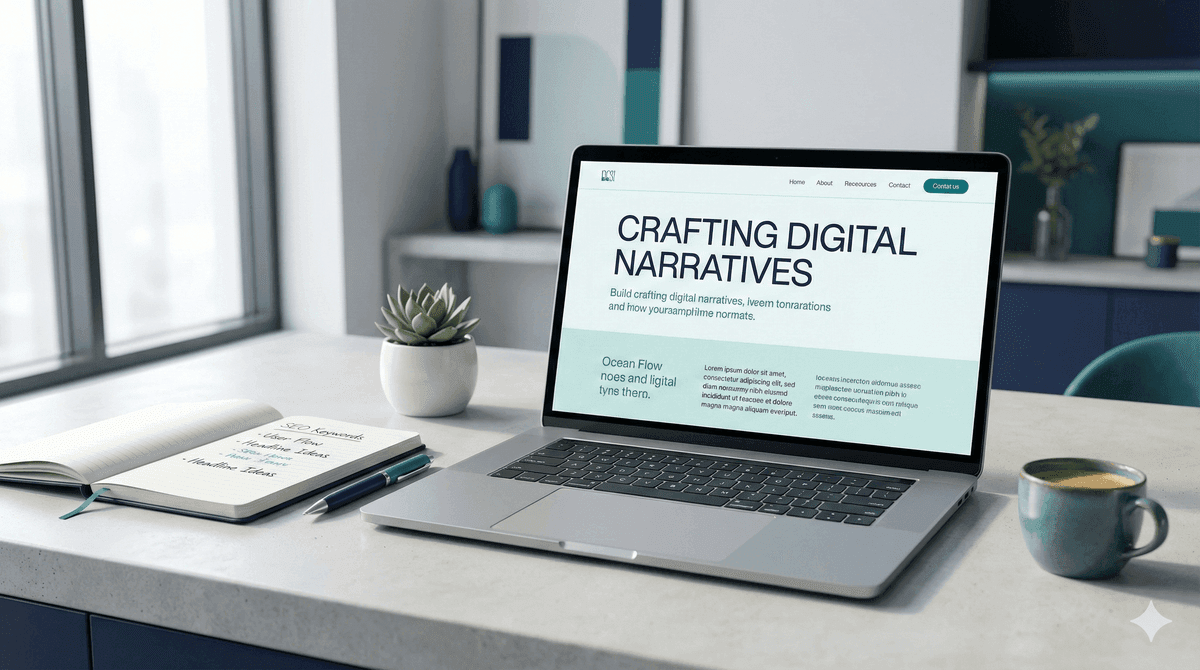 Website copywriting and brand messaging on a landing page